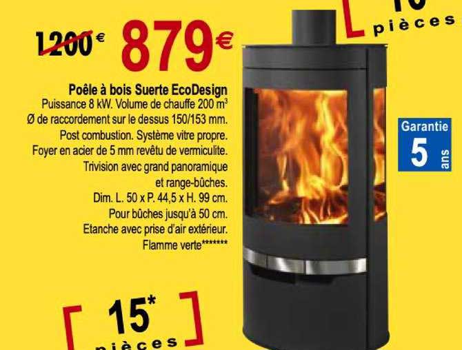 poêle à bois suerte ecodesign