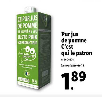pur jus de pomme c'est qui le patron