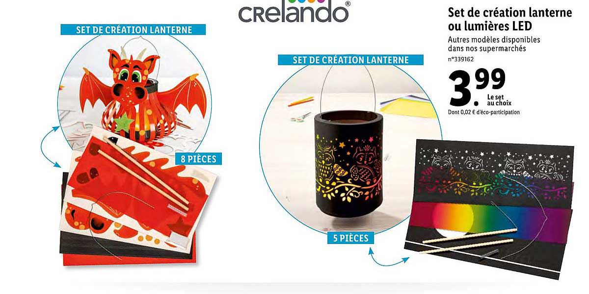 set de création lanterne ou lumières led crelando