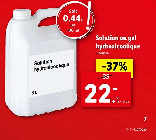 Solution Ou Gel Hydroalcoolique