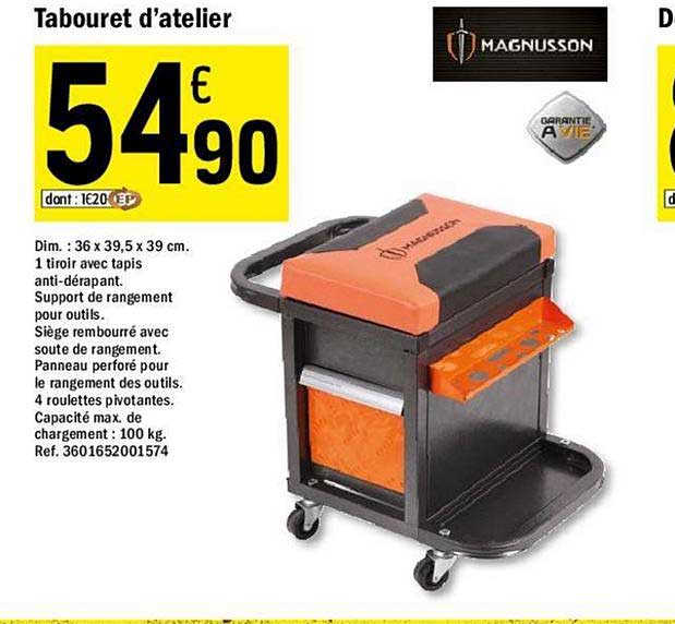 tabouret d'atelier magnusson