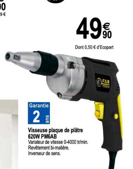 visseuse plaque de plâtre 620w pm6ab