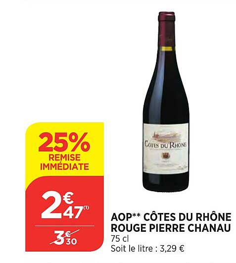 aop côtes du rhône rouge pierre chanau