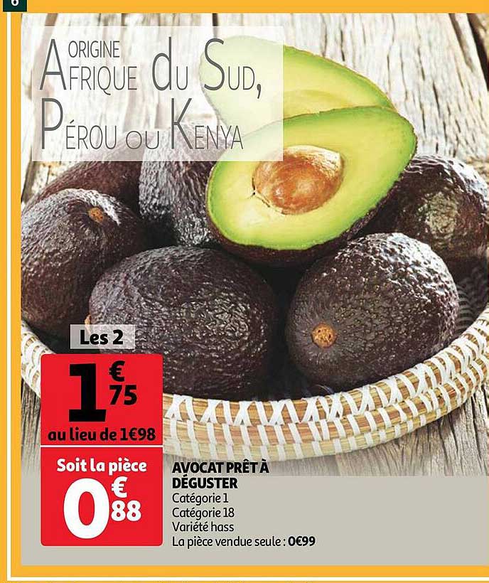 avocat prêt à déguster