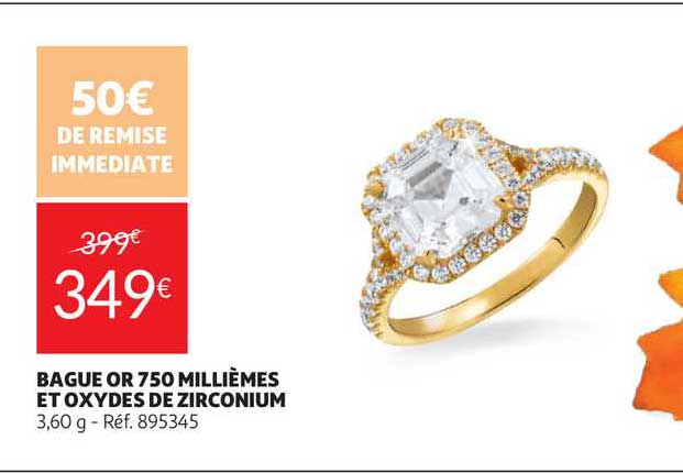 bague or 750 millièmes et oxydes de zirconium
