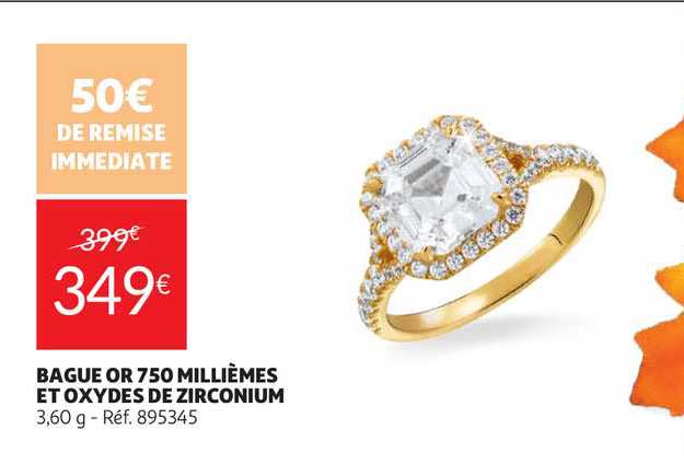 bague or 750 millièmes et oxydes de zirconium
