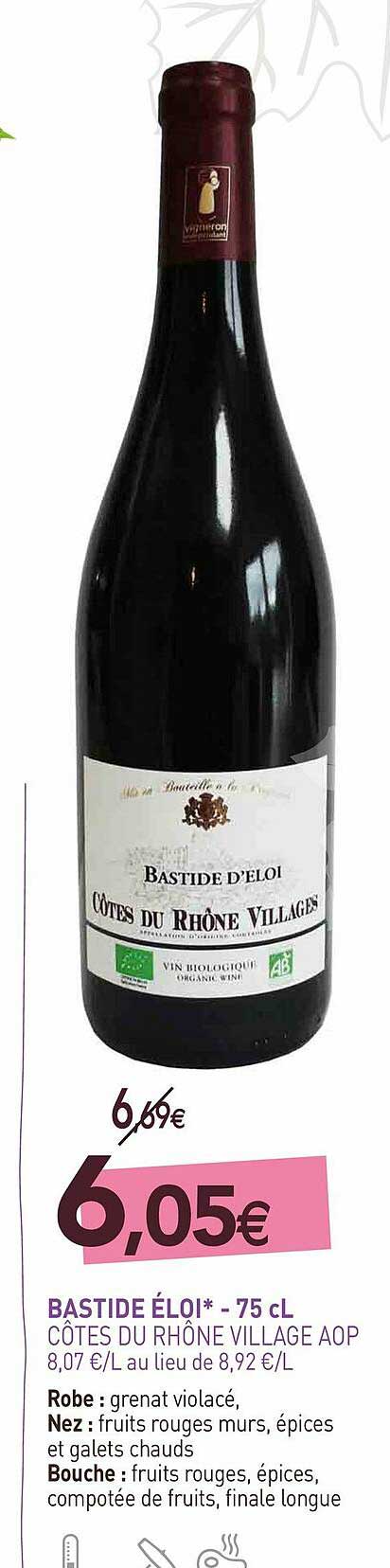 bastide éloi - 75 cl côtes du rhône village aop