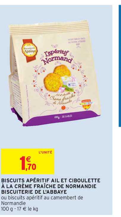 Biscuits Apéritif Ail Et Ciboulette à La Crème Fraîche De Normandie Biscuiterie De L'abbaye