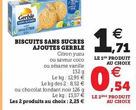Biscuits Sans Sucres Ajoutés Gerblé