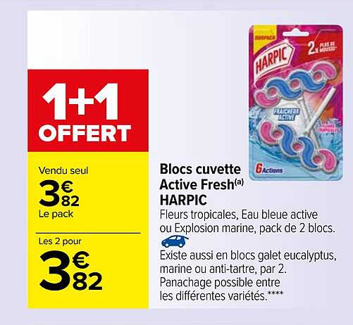 blocs cuvette active fresh harpic