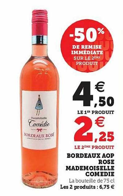 bordeaux aop rosé mademoiselle comedie