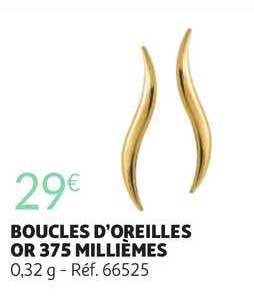 boucles d'oreilles or 375 millièmes