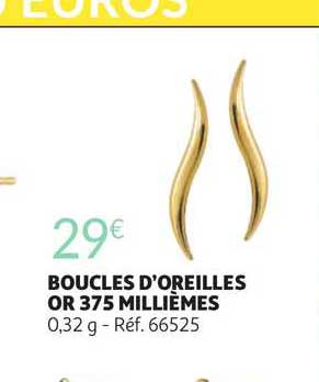 boucles d'oreilles or 375 millièmes