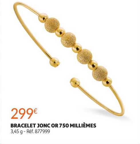 bracelet jonc or 750 millièmes