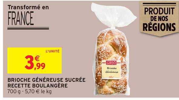 brioche généreuse sucrée recette boulangère