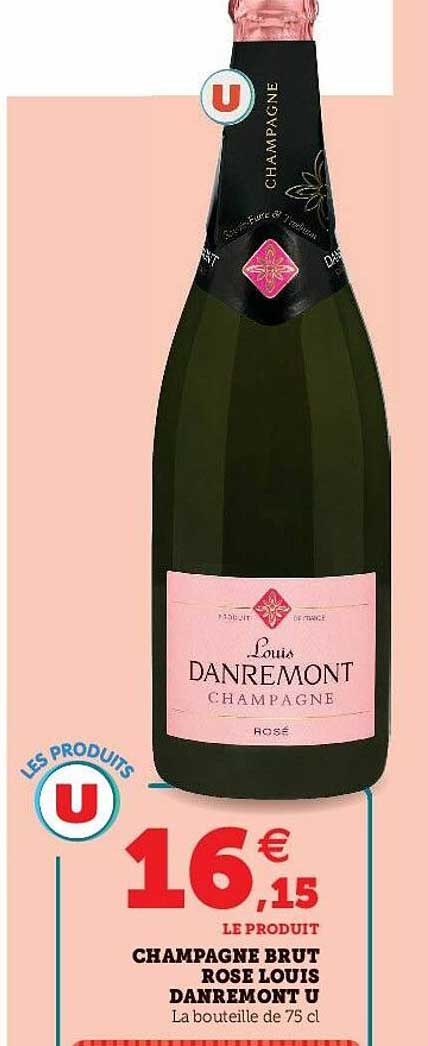 champagne brut rose louis danremont u