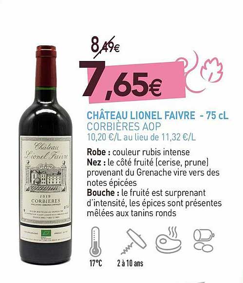 château lionel faivre - 75 cl corbières aop