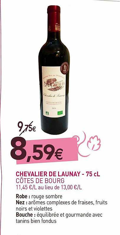Chevalier De Launay - 75 Cl Côtes De Bourg