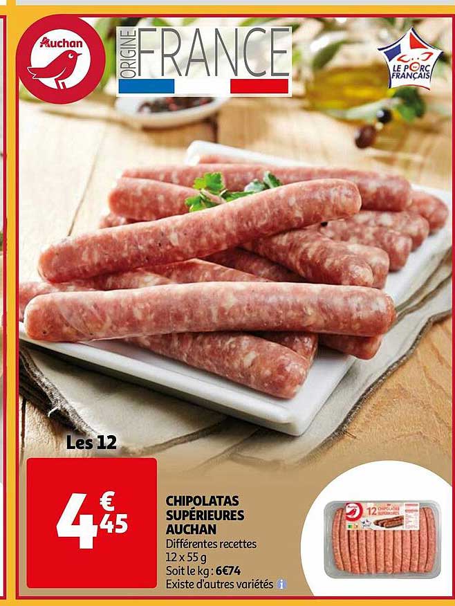 Chipolatas Supérieures Auchan