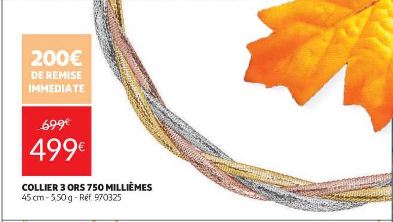 collier 3 ors 750 millièmes
