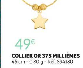 collier or 375 millièmes