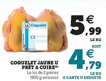 Coquelet Jaune U Prêt à Cuire
