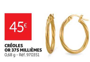 créoles or 375 millièmes