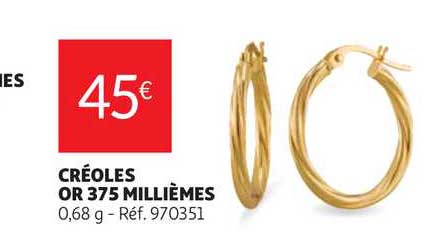 créoles or 375 millièmes