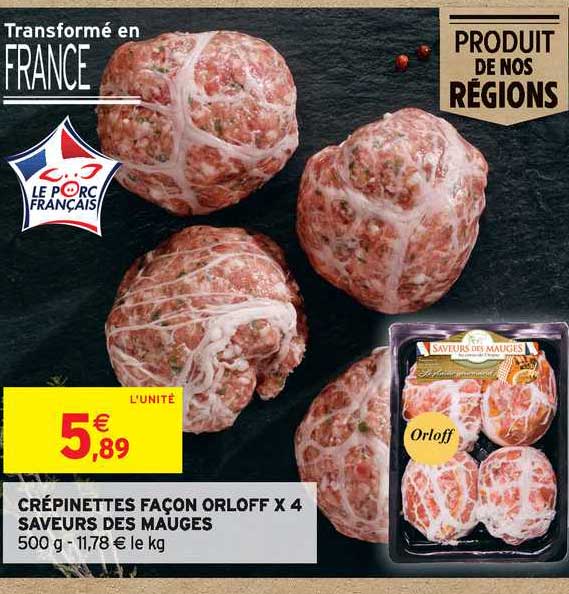 crépinettes façon orloff x4 saveurs des mauges