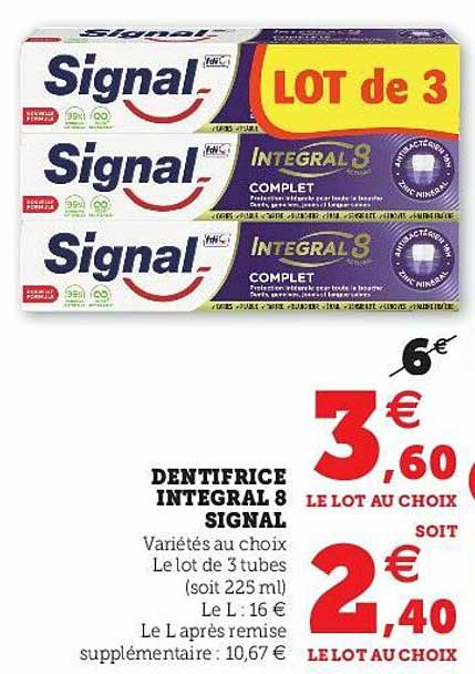 Dentifrice Intégral 8 Signal