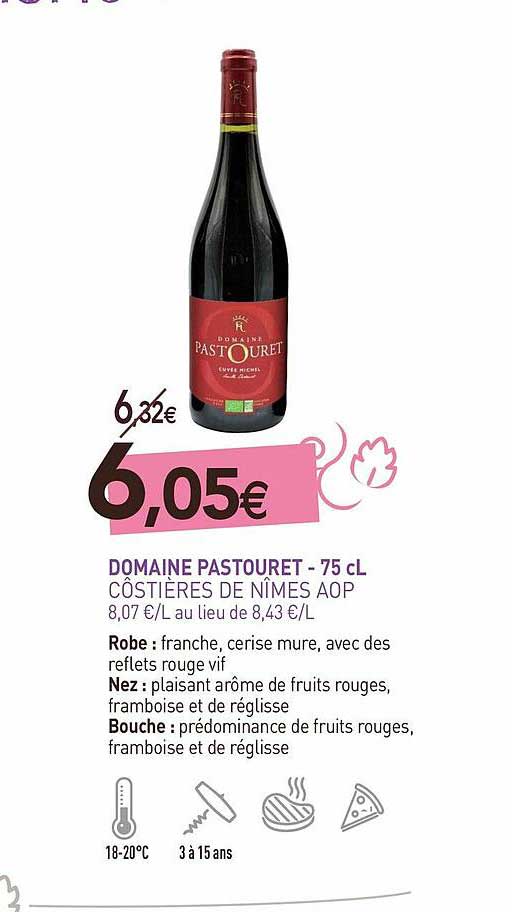 domaine pastouret - 75 cm côstières de nîmes aop