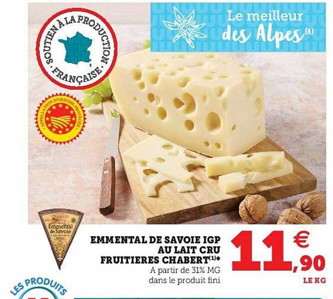 emmental de savoie igp au lait cru fruitières chabert
