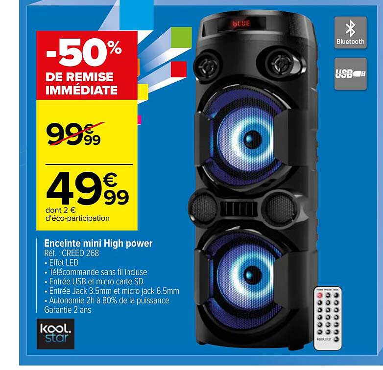 enceinte mini high power kool star