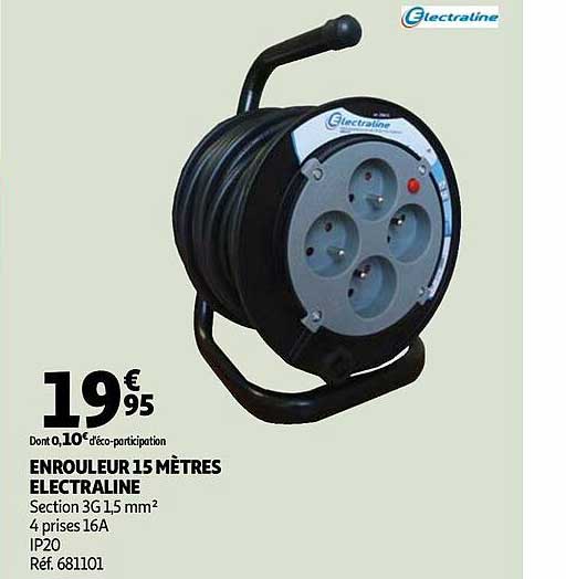 enrouleur 15 mètres electraline