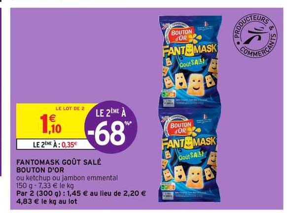 Fantomask Goût Salé Bouton D'or