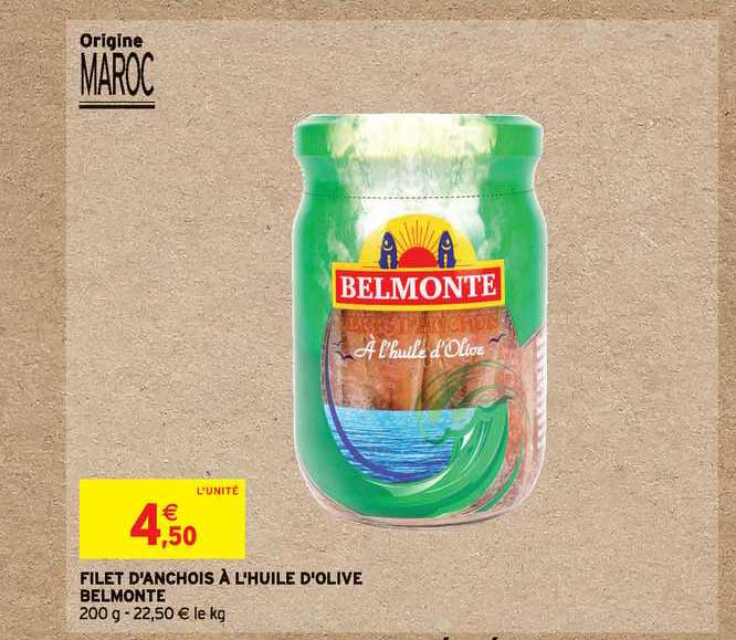 filet d'anchois à l'huile d'olive belmonte