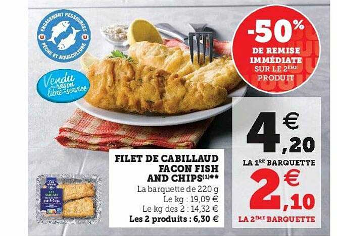 Filets De Cabillaud Façon Fish And Chips