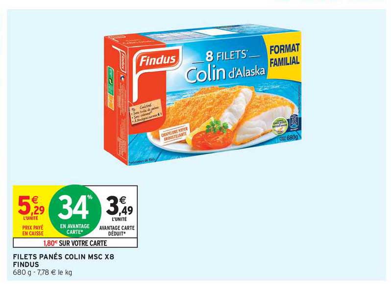 Filets Panés Colin Msc X8 Findus
