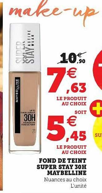 fond de teint super stay 30h maybelline
