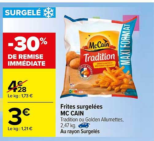 frites surgelées mc cain
