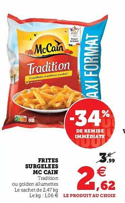 frites surgelées mc cain