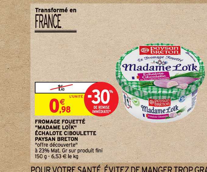 fromage fouetté "madame loïk" échalote ciboulette paysan breton