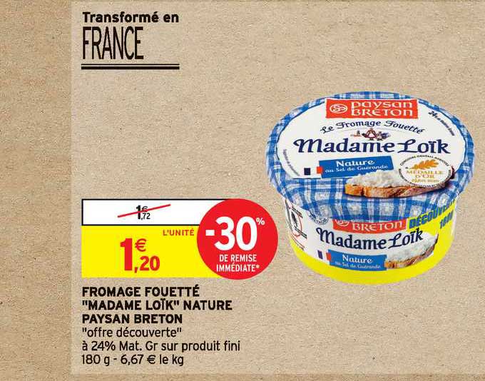 fromage fouetté "madame loïk" nature paysan breton