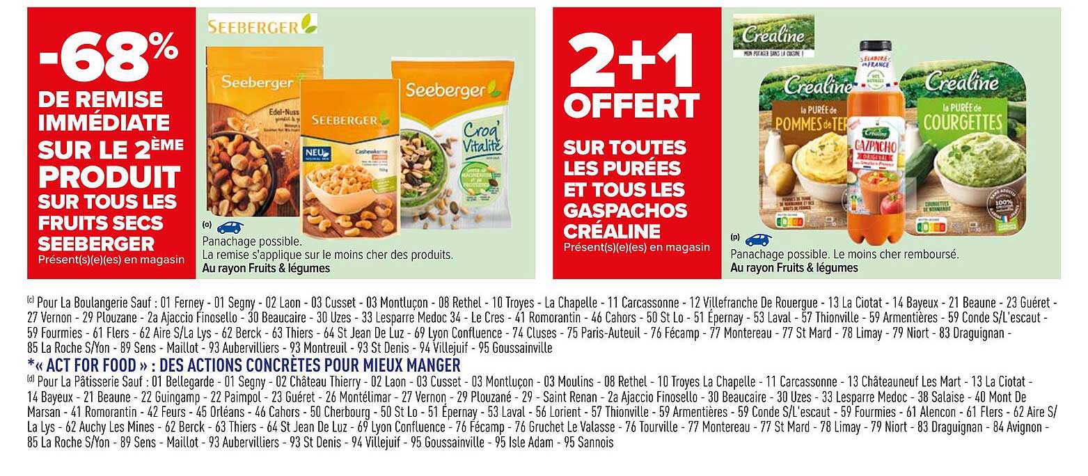 Fruits Secs Seeberger, Gaspachos Créaline