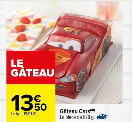 Gâteau Cars