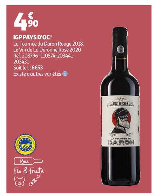 igp pays d'oc la tournée du daron rouge 2018, le vin de la daronne rosé 2020