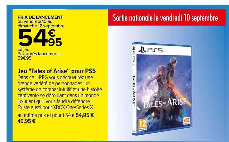 jeu "tales of arise" pour ps5