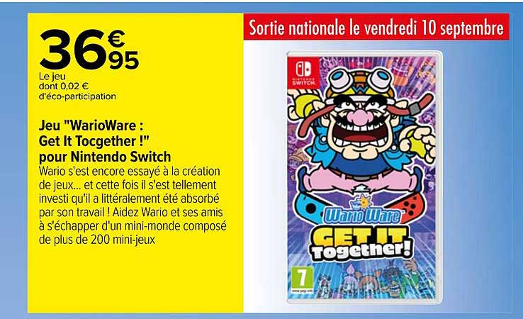 jeu "warioware : get it together!" pour nintendo switch