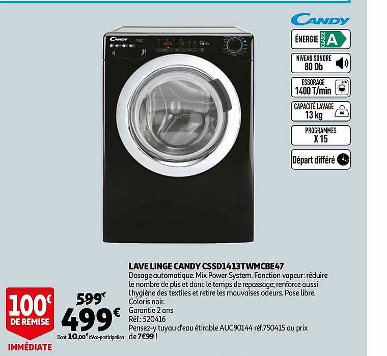 lave linge candy cssd1413twmcbe47