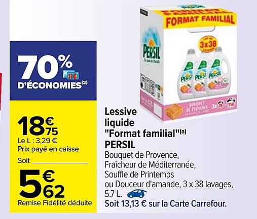 lessive liquide "format familial" persil